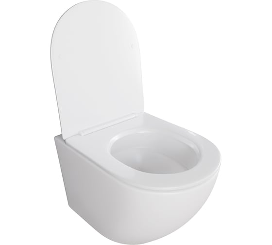 Изображение товара Унитаз подвесной Инкоэр DI безободковый SWISH (белый фаянс) + сиденье микролифт UF-2 (дюропласт) В00В0028546