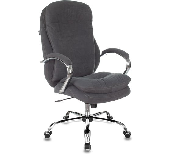 Изображение товара Кресло руководителя Бюрократ T-9950SL Fabric серый Alfa 44, крестовина металл, хром 1644603