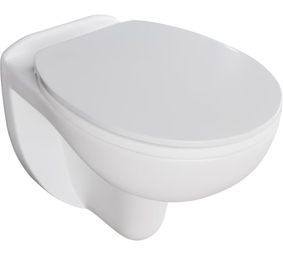 Изображение товара Унитаз подвесной Инкоэр DI безободковый BECH (белый фаянс) + сиденье микролифт PP (полипропилен) В00В0028550