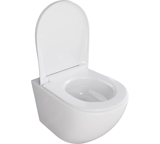 Изображение товара Унитаз подвесной Инкоэр DI безободковый SWISH (белый фаянс) + сиденье микролифт UF-3 (дюропласт) В00В0028547