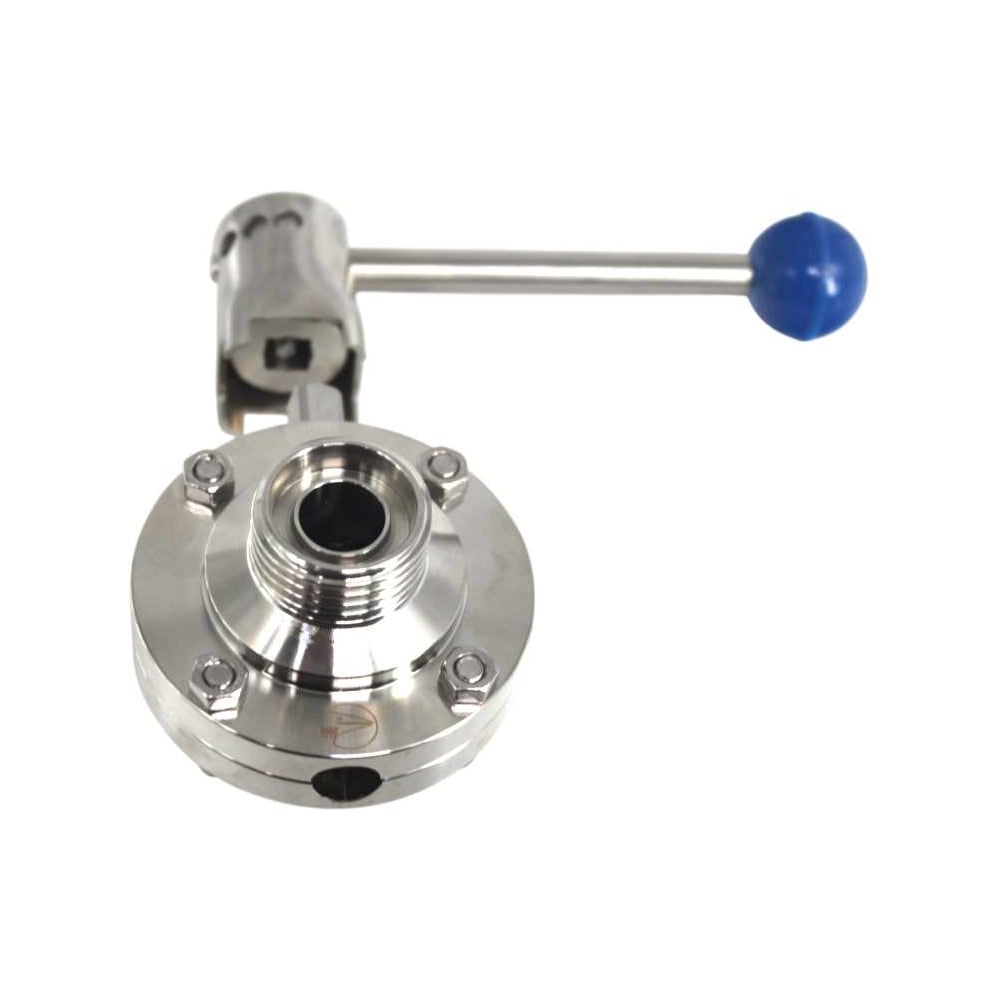 Изображение товара Затвор дисковый резьбовой нержавеющий NEWKEY Силикон, AISI304 DN15 (1/2), (CF8), PN8 NK-DZmSil15/4