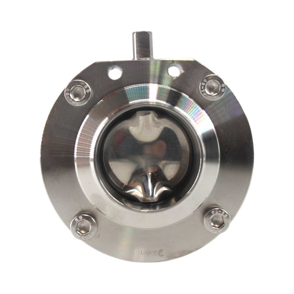 Затвор дисковый приварной нержавеющий NEWKEY Силикон, AISI304 DN50 (2), (CF8), PN8 NK-DZwSil50/4