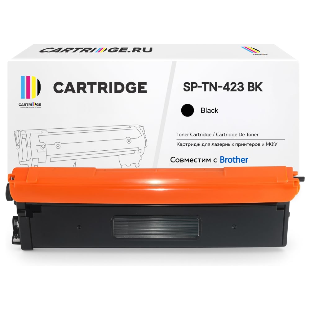 Изображение товара Картридж Solution print TN-423 Bk для Brother - черный, 6500 стр Изображение товара Картридж Solution print TN-423 Bk для Brother - черный, 6500 стр