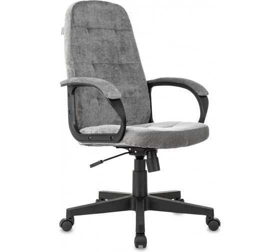 Изображение товара Кресло руководителя Бюрократ CH 002 Fabric серый Light-19, крестовина пластик, пластик черный 1973992