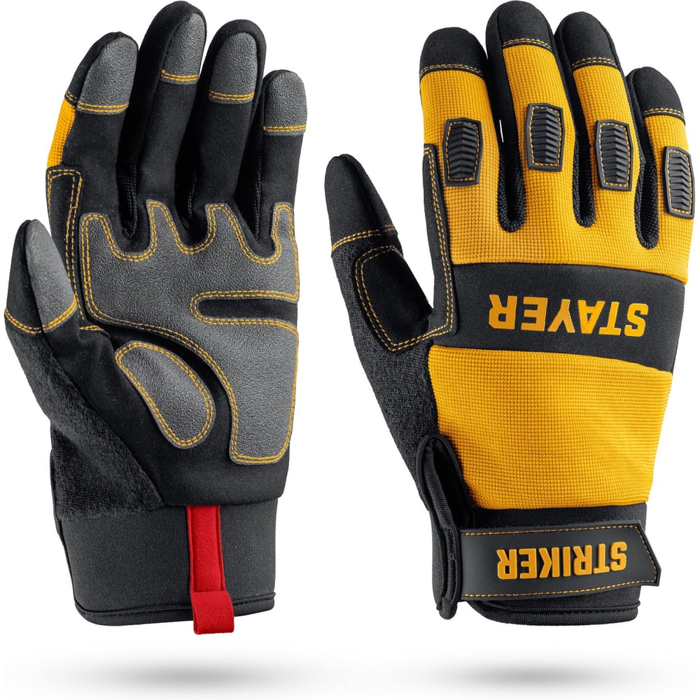 Изображение товара Комбинированные перчатки для тяжелых механических работ STAYER Striker р.XL (10), 11410-XL