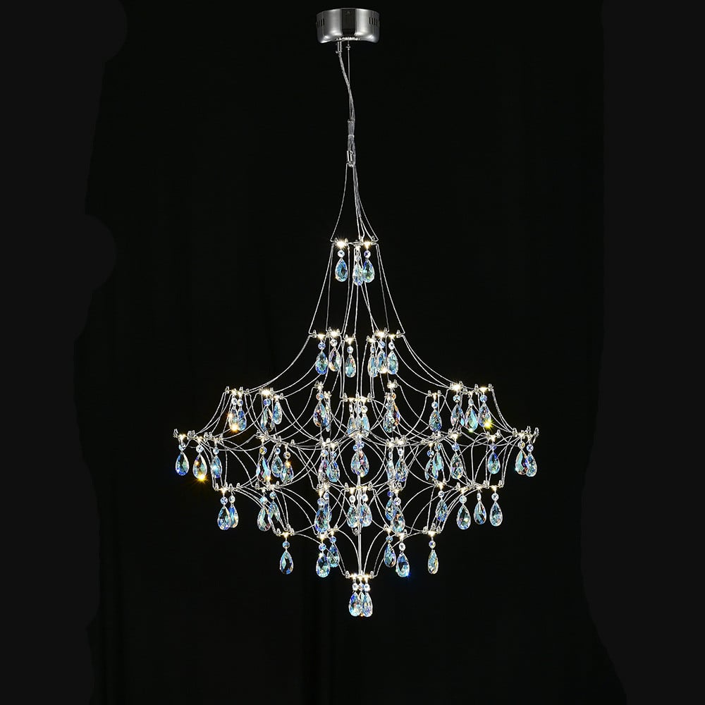 Изображение товара Подвесная люстра светодиодная с пультом и хрустальными подвесками MyFar K9 Allegria MR2641-66P-50CD