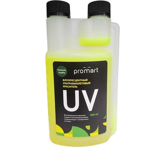 Изображение товара Краситель УФ-реактивный для поиска утечек в системе кондиционирования Promart 500 мл PAG(UV)-0.5L