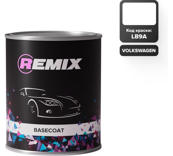 Изображение товара Базовая краска для авто белая кэнди REMIX RR, для VW LB9A, 0.9 л RR0LB9A