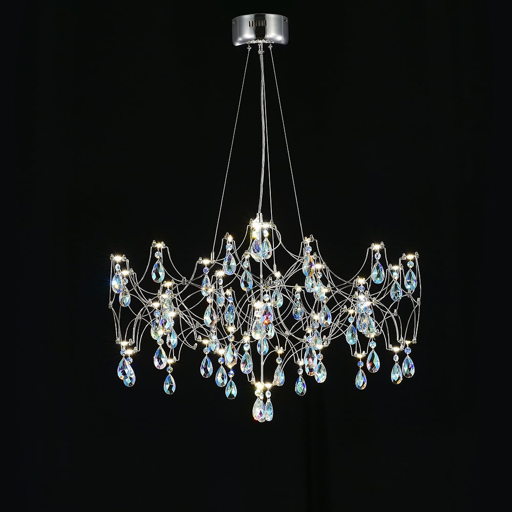 Изображение товара Подвесная люстра MyFar K9 Ileria MR2650-57P-50CD c пультом и хрустальными подвесками