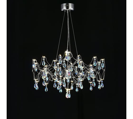 Изображение товара Подвесная люстра светодиодная с пультом и хрустальными подвесками MyFar K9 Ileria MR2650-57P-50CD