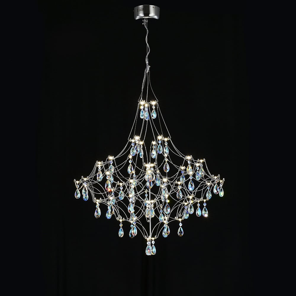 Изображение товара Подвесная люстра светодиодная с пультом и хрустальными подвесками MyFar K9 Allegria MR2640-66P-50CD