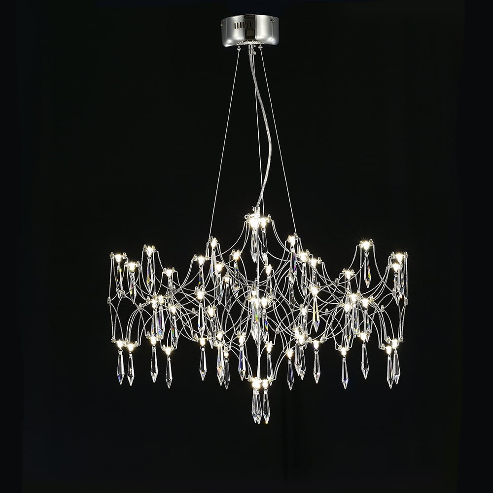 Изображение товара Подвесная люстра MyFar Ileria MR2650-57P-76AP с регуляцией температуры и хрусталём