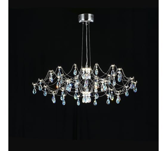 Изображение товара Подвесная люстра светодиодная с пультом и хрустальными подвесками MyFar K9 Ersilia MR2660-60P-50CD