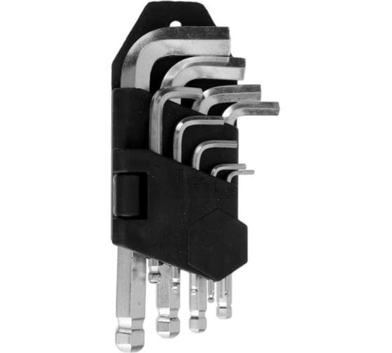 Изображение товара Набор ключей шестигранных ООО "ОПТИКОМ ЭЛЕКТРИК" ЛОМ, с шаром, 1.5 - 10 мм, 9 шт 2354388