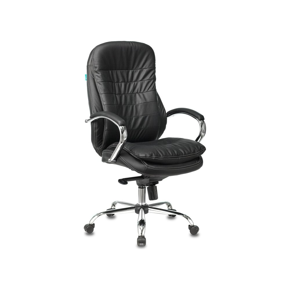 Изображение товара Кресло руководителя Бюрократ T-9950 черный кожа, крестовина металл, хром 1169149