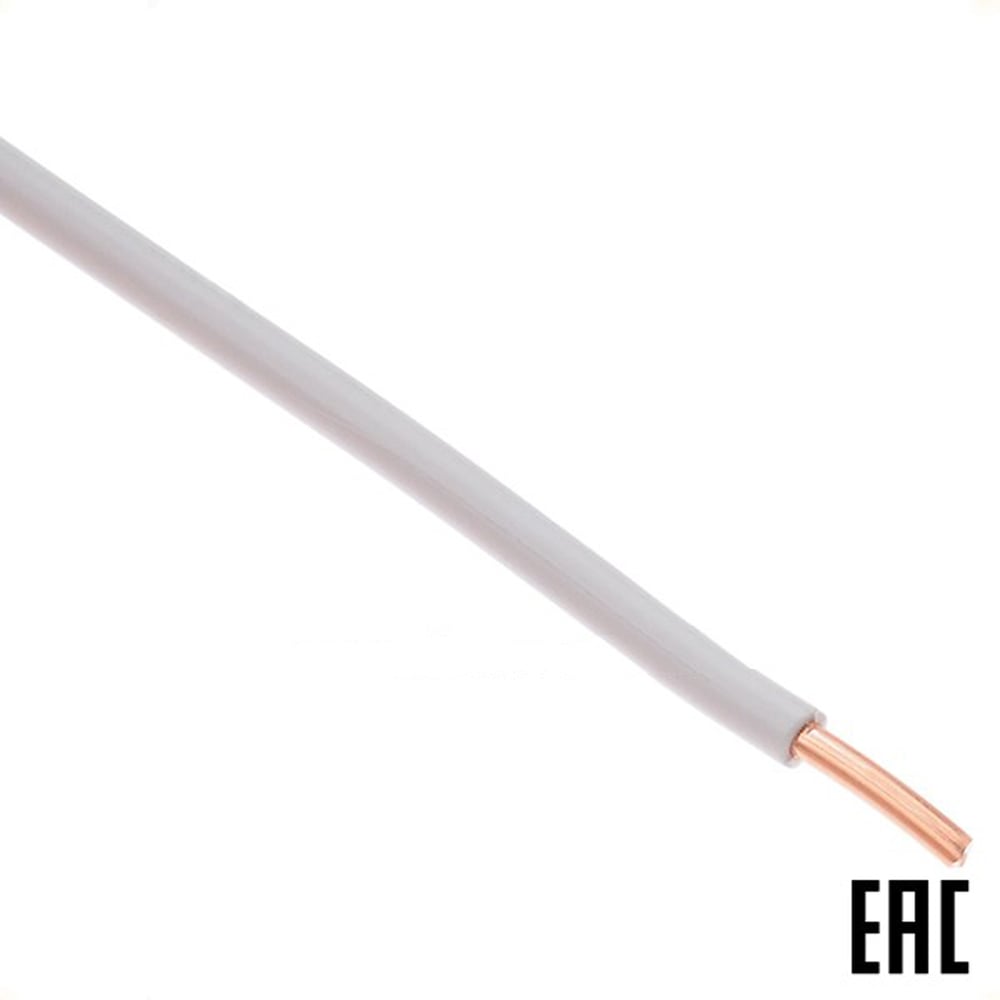 Изображение товара Электропровод MW бухта 500 м ПуВ /ГОСТ 1х1,5 белый-0,5