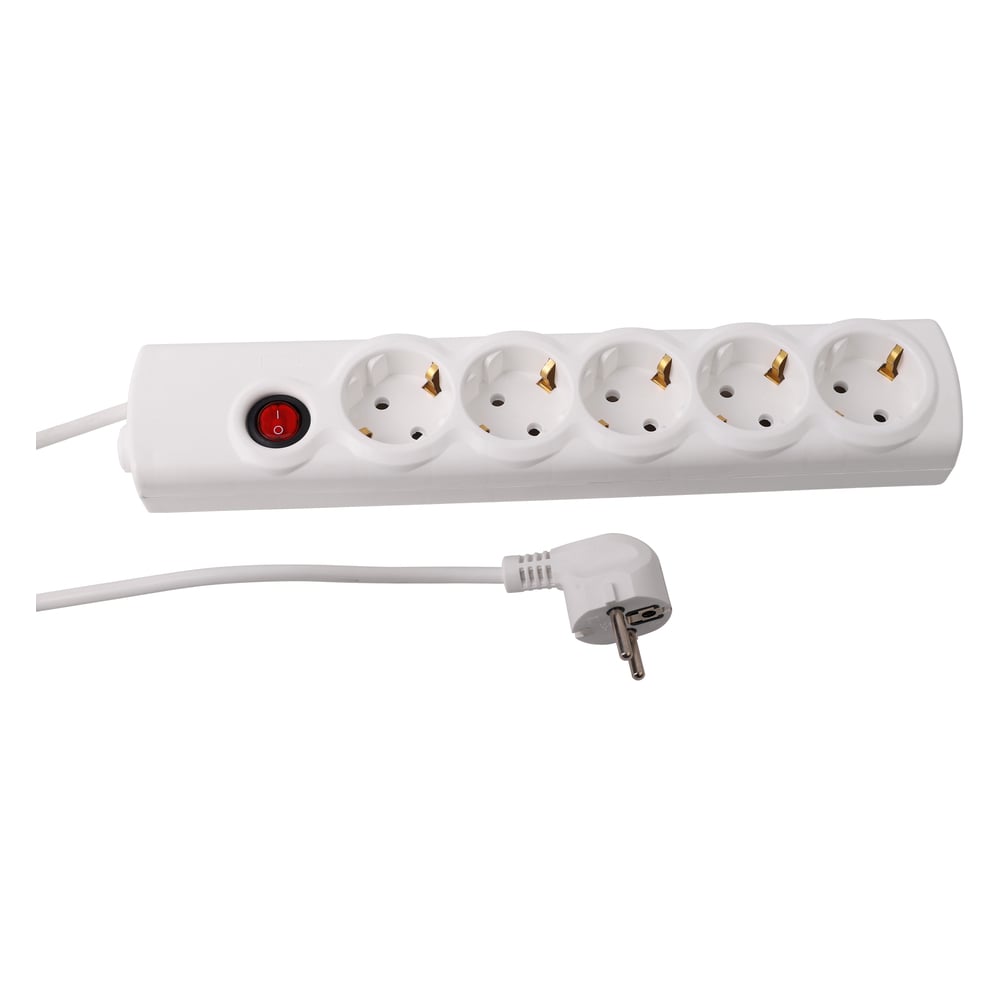 Изображение товара Сетевой фильтр Spi 5x5-Z (РВС16-005, 5 гн. 5 м, 10А, 2200 Вт, ПВС 3х0,75) Volsten 15425