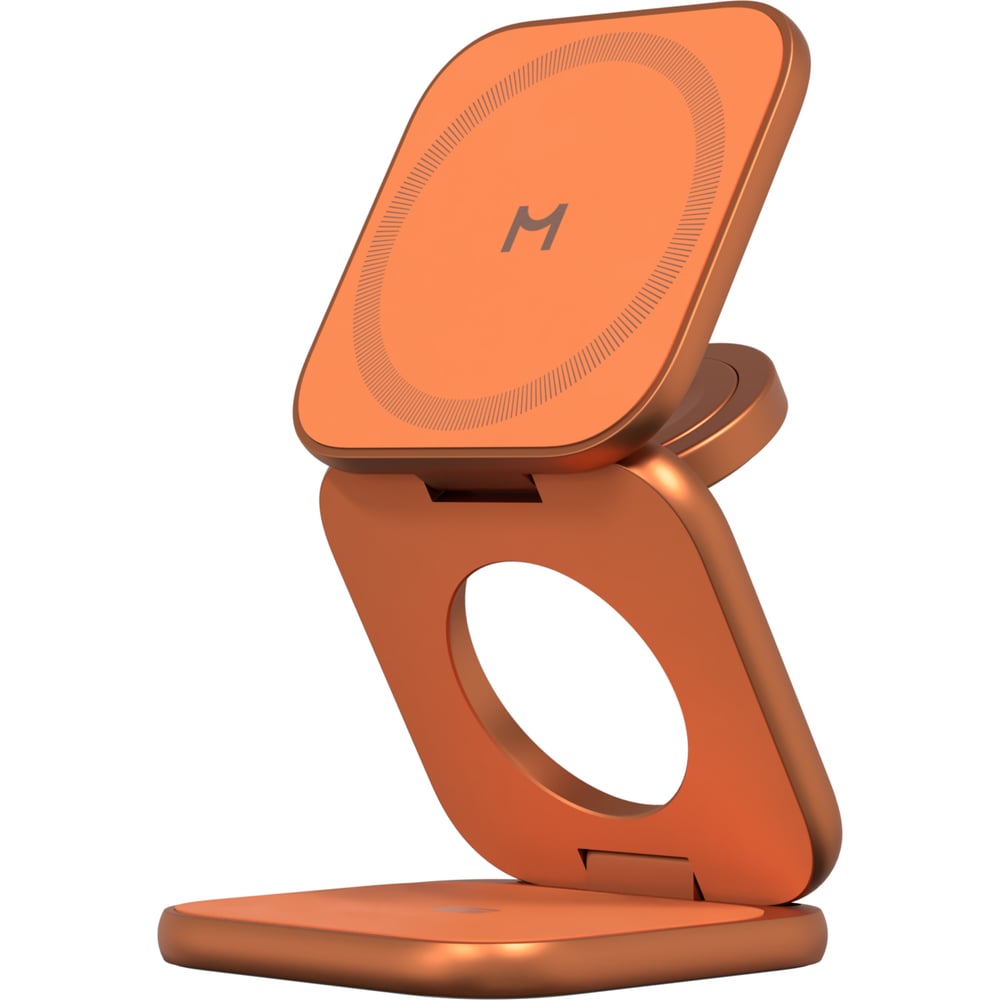 Изображение товара Складное беспроводное зарядное устройство 3 в 1 MAGSSORY Fold Ultra для Apple, с магнитами, с поддержкой Qi2.2, оранжевый WCH083or