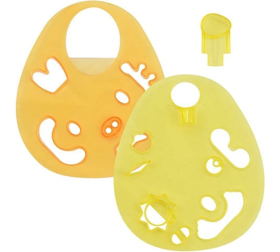 Изображение товара Трафарет для декорирования блюд МУЛЬТИДОМ Забава размеры 2 шт 13х11 см, 1 шт 3,5х2,5 см VL80-297