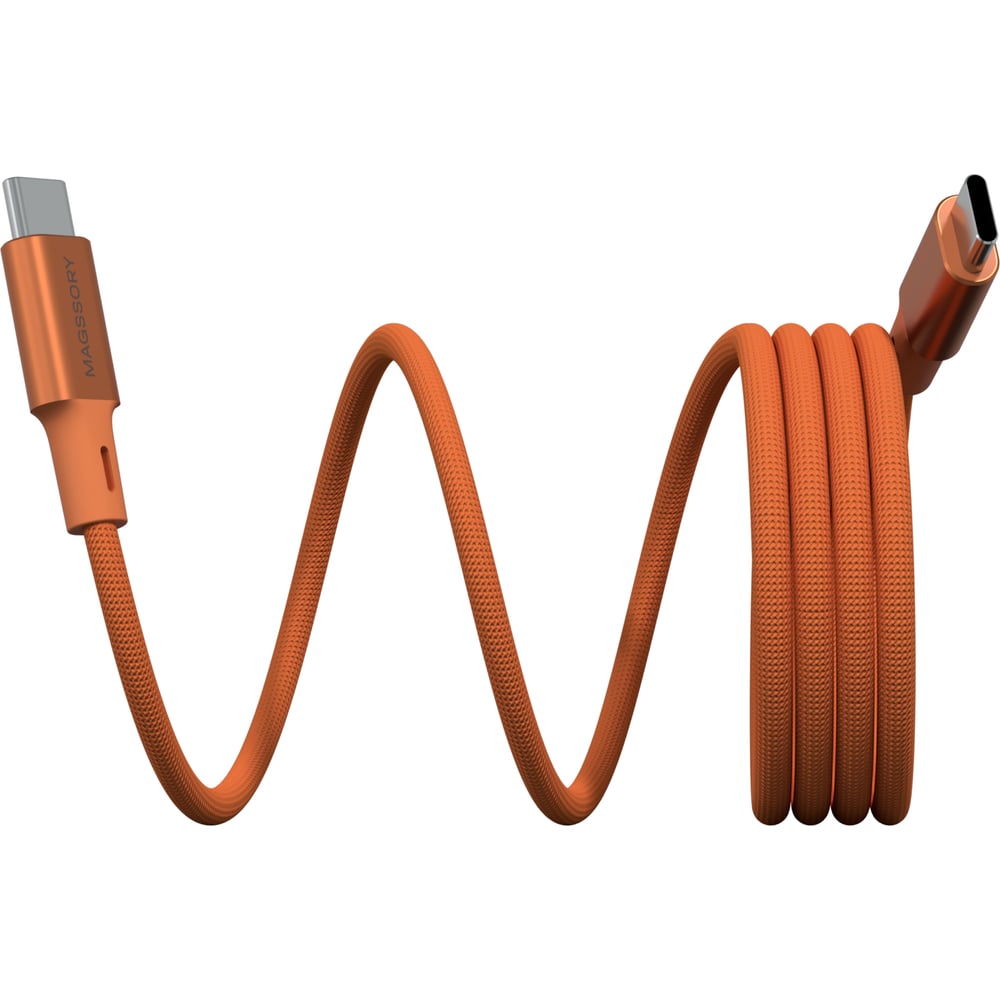 Изображение товара Магнитный кабель MAGSSORY Link C 60W 1.2m USB-C, Orange CBL001or