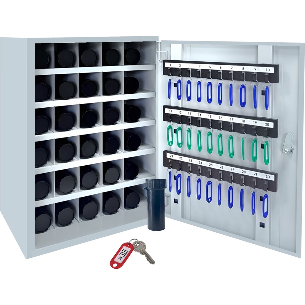 Изображение товара Пенальница-ключница ТПК Технологии Контроля Т-30 (в комплекте:30 пеналов + 30 брелоков) 24406