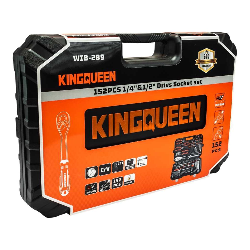 Изображение товара KINGQUEEN Набор инструментов 152 предмета WIB-289 1/4+1/2 дюйма