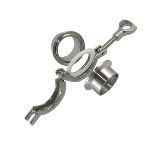 Изображение товара Clamp соединение в сборе NEWKEY DIN 32676, Silicon, AISI 304, DN32 (34мм) NK-CLPCSil32/4