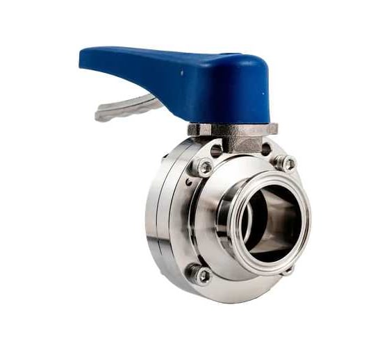 Изображение товара Затвор дисковый NEWKEY Clamp/сварной нержавеющий, Silicon, AISI304 DN15 (1/2), (CF8), PN8 NK-DZCLPwSil15/4