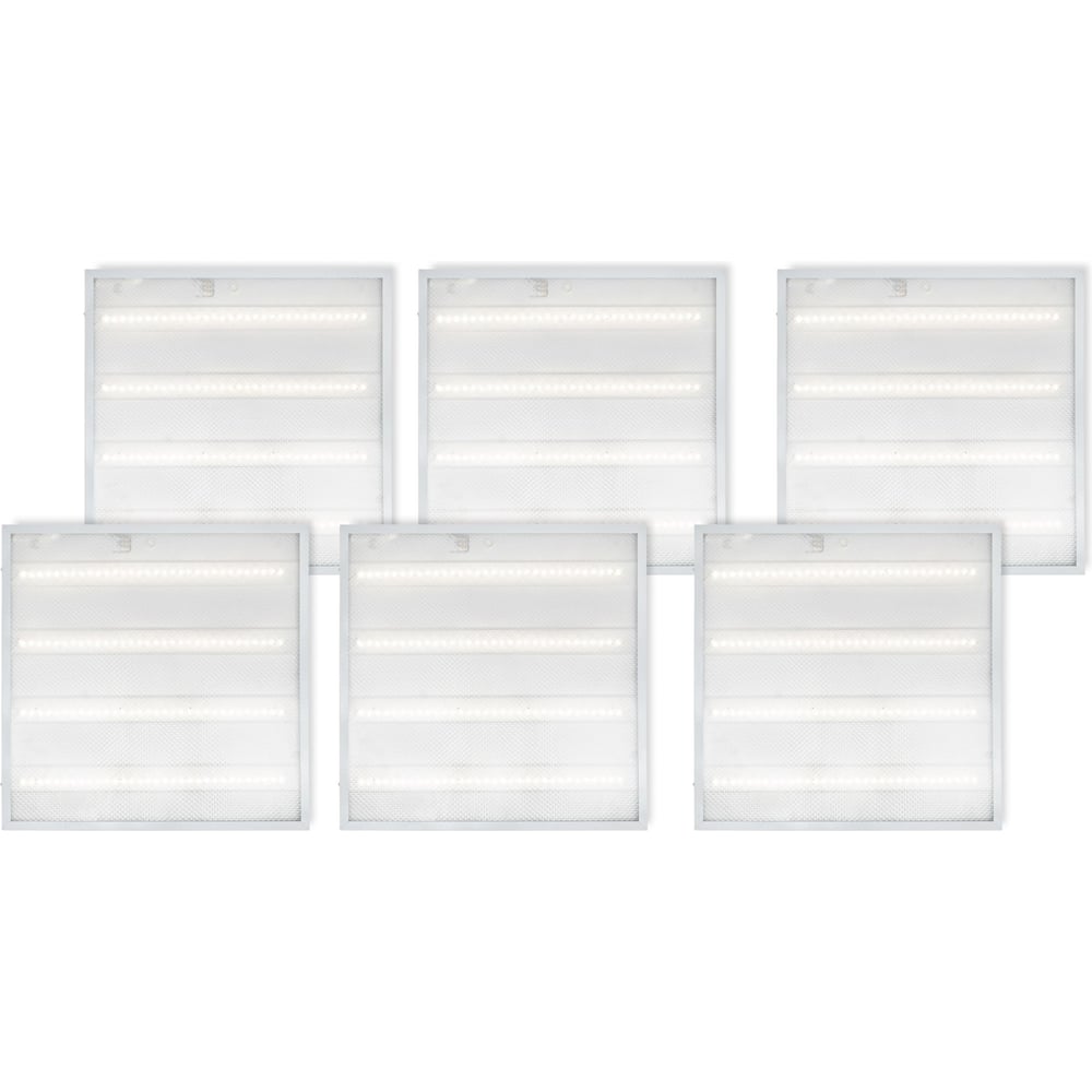 Изображение товара Светодиодная панель универсальная OGM 6 шт/уп, Армстронг, 36Вт, 3300Лм, 4000К, 595х595х19мм / O42-04