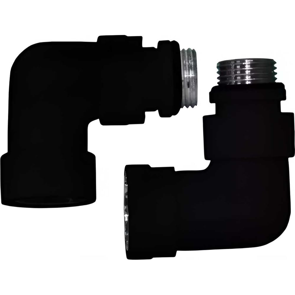 Изображение товара Угловое соединение Сварком 3/4F-1/2M Черный матовый для полотенцесушителя