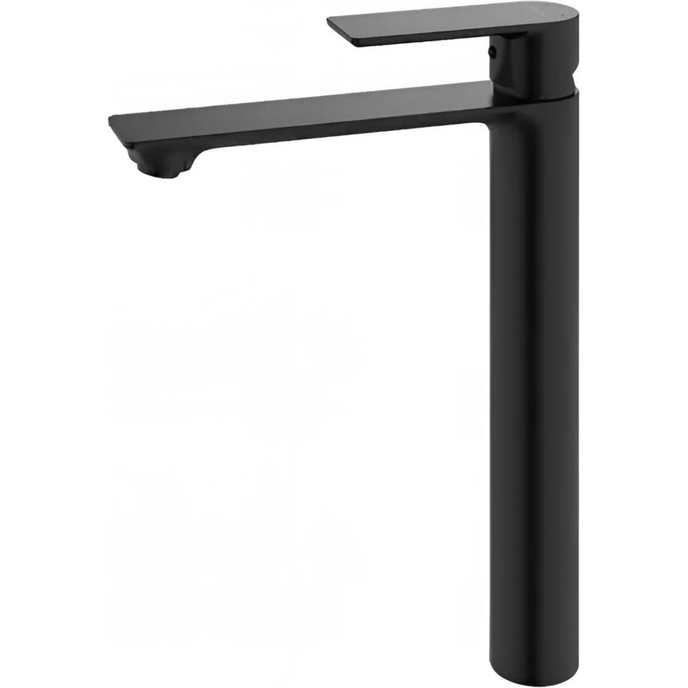 Изображение товара Смеситель Сварком s073791 для умывальника, однорычажный, нержавеющая сталь, матовое черное покрытие