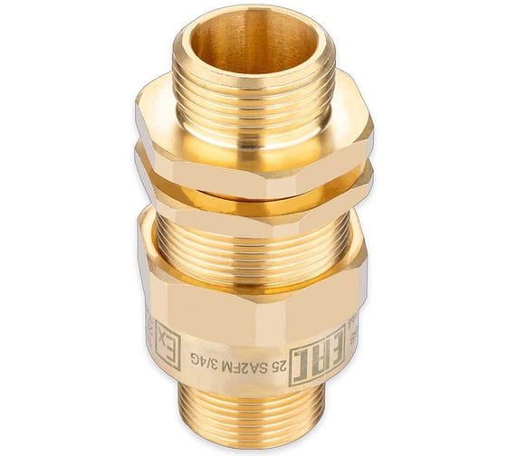 Изображение товара Кабельный ввод взрывозащищенный SURYAKOTI CAST 25 SA2FM1M 3/4G, для небронированного кабеля диаметром 11-15 мм, с одиночным уплотнением, для трубы с внутр.резьбой 3/4G, ввод.резьба M25 SN0500400