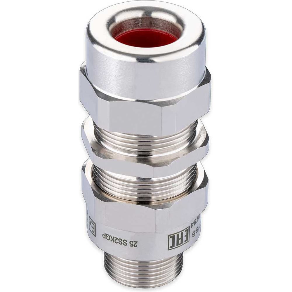 Изображение товара Кабельный ввод взрывозащищенный SURYAKOTI CAST 25 SS2KGP2M для небронированного кабеля диаметром 11-20 мм, с двойным уплотнением, ввод.резьба M25x1.5, никелированная латунь, -60C-+125C, SN0601900