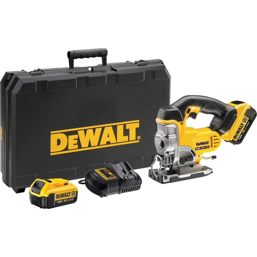Изображение товара DEWALT DCS331M2 Аккумуляторный лобзик 18В 3000 ход/мин 26 мм комплект 2 акб 4 Ач и ЗУ кейс
