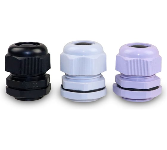 Изображение товара Сальник ГОФРОМАТИК MG 16 пластик (4-8мм) IP68 фиолетовый (100 шт в упак) zeta35228