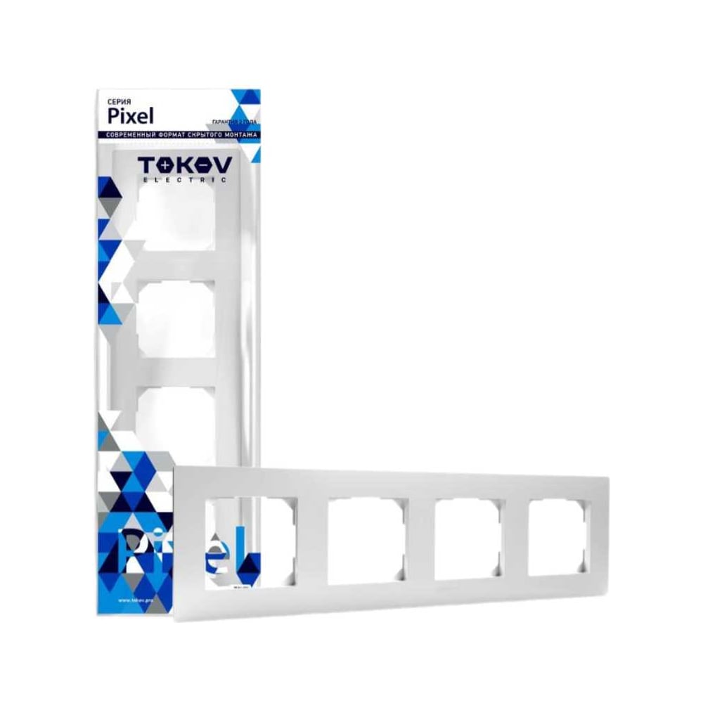 Изображение товара Рамка TOKOV ELECTRIC Pixel RM4-C34 для 4 постов