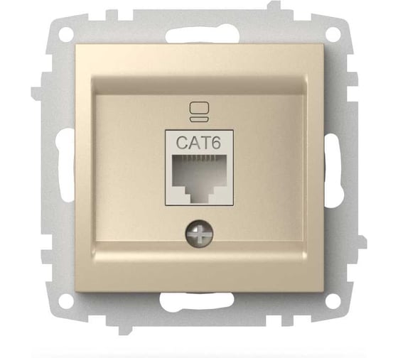 Изображение товара Розетка компьютерная ELBI Zena Vega слоновая кость, Cat 6 M+K 609-012500-247