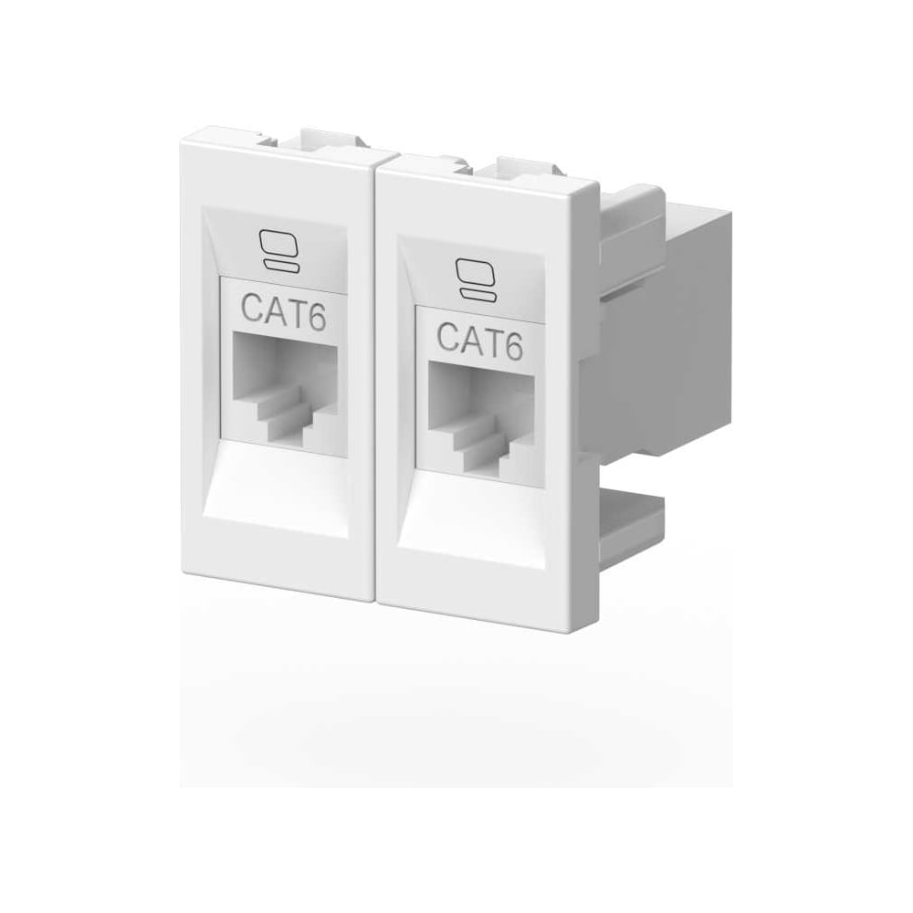 Изображение товара Розетка 2-я компьютерная (CAT 6) ELBI Moda Vox Белый M+K 611-040232-248