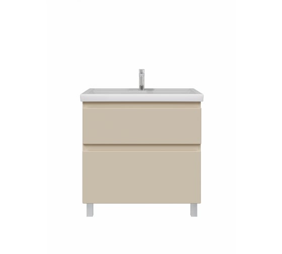 Изображение товара Тумба с раковиной RUVANN STELLO 80 + Фостер 80 в ванную напольная, cappuccino Т.STELLO-CA.П-80Н-KIT-FOS