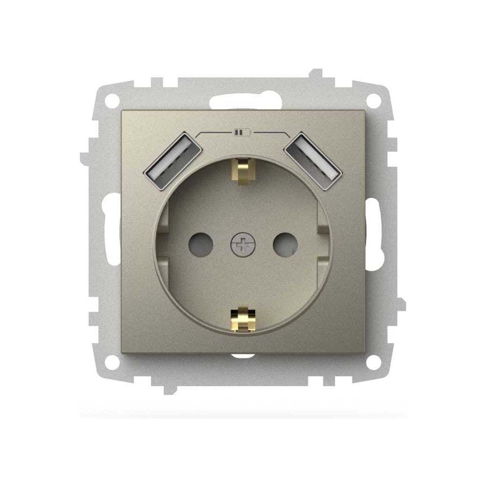 Изображение товара Розетка ELBI Zena Vega 609-011400-317 с USB, титан
