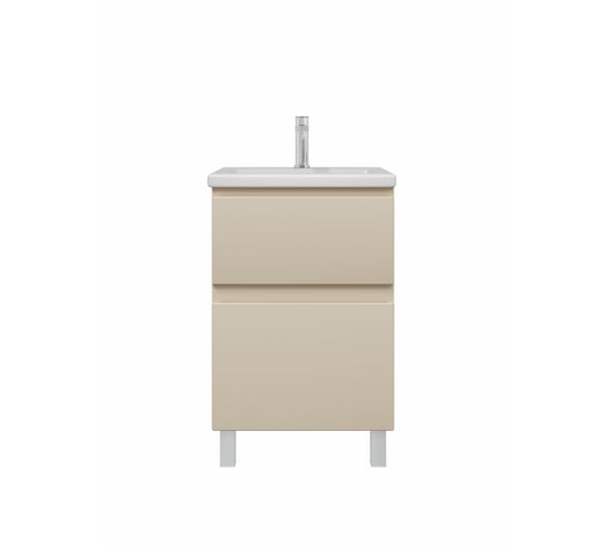 Изображение товара Тумба с раковиной RUVANN STELLO 50 + Moduo 50 в ванную напольная, cappuccino Т.STELLO-CA.П-50Н-KIT-MOD