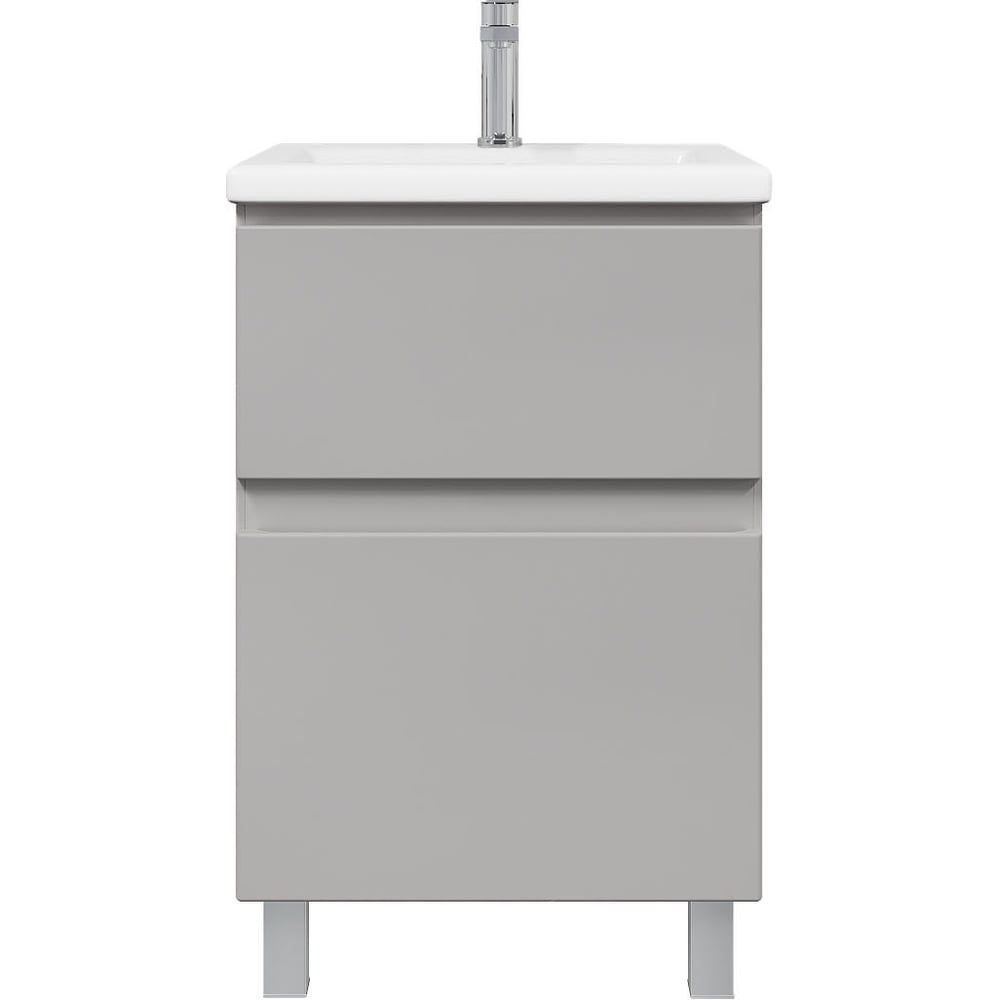 Изображение товара Тумба с раковиной RUVANN STELLO 50 + Como 50, грей - стиль и функциональность в ванной