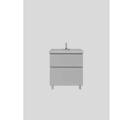 Изображение товара Тумба с раковиной RUVANN STELLO 70 + Фостер 70 в ванную напольная, грей Т.STELLO-GR.П-70Н-KIT-FOS