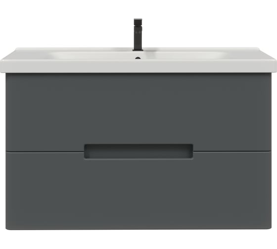 Изображение товара Тумба с раковиной RUVANN YUVA 100 + Гармония 100 в ванную подвесная Т.YUVA.П-100П-KIT-GAR