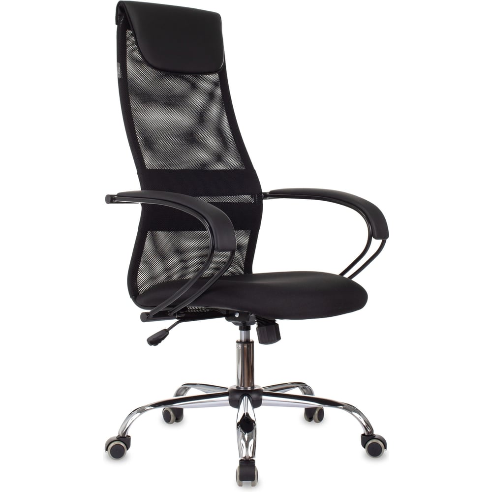 Изображение товара Кресло эргономичное Бюрократ CH-607BS черный, сетка/ткань, крестовина металл, хром 2079439
