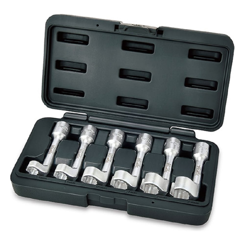 Изображение товара Набор разрезных ключей TOPTUL для топливных трубок 1/2 6пр. (12, 14, 16, 17, 18, 19мм) JGAI0605