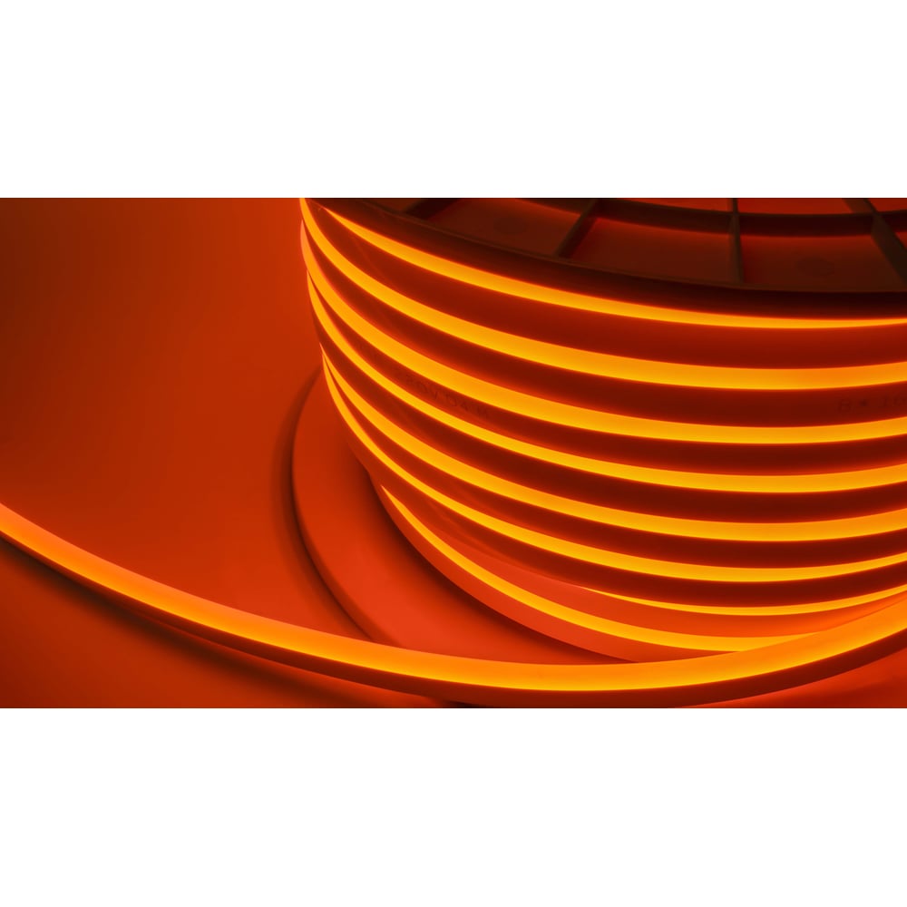 Изображение товара Неон тонкий DIAMOND LED 12V (5 п.м.) оранжевый NEON-8X16-SIL-DC12-ORANGE-10mm-MEN