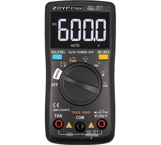 Изображение товара Мультиметр-автомат ZOYI ZT-102A температура емкость частота NCV Z106