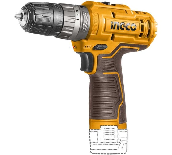 Изображение товара Аккумуляторный ударный шуруповерт INGCO 12В Li-ion CIDLI12202