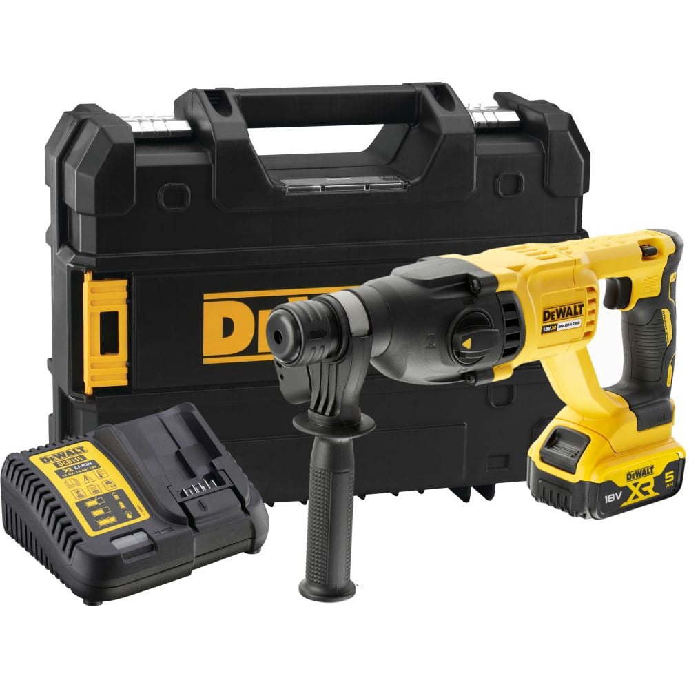 Изображение товара Перфоратор Dewalt DCH133P1 18V 2,6 Дж, 5500 уд/мин, 3 режима, SDS-plus, 5 Ач, кейс TSTAK Изображение товара Перфоратор Dewalt DCH133P1 18V 2,6 Дж, 5500 уд/мин, 3 режима, SDS-plus, 5 Ач, кейс TSTAK